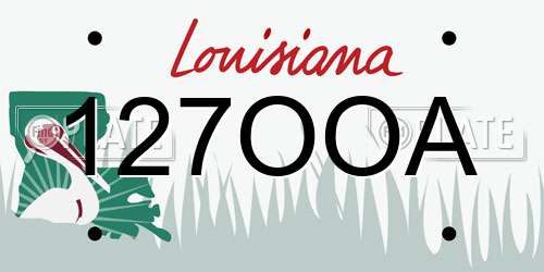127OOA Louisiana License Plate