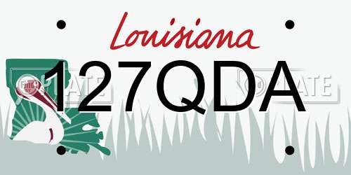 127QDA Louisiana License Plate