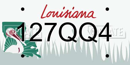 127QQ4 Louisiana License Plate