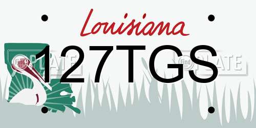 127TGS Louisiana License Plate