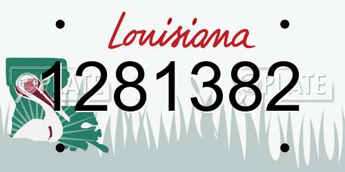 1281382 Louisiana License Plate