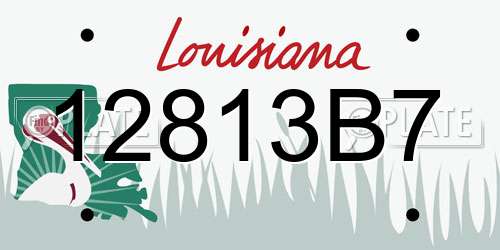 12813B7 Louisiana License Plate