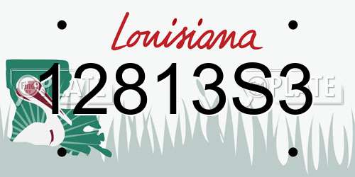 12813S3 Louisiana License Plate
