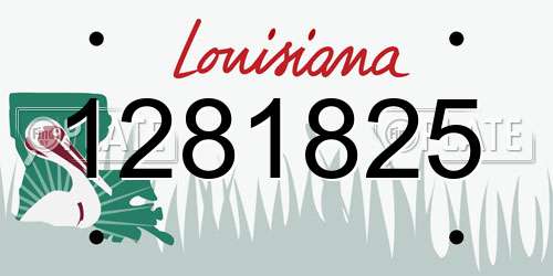 1281825 Louisiana License Plate