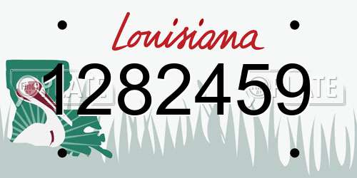 1282459 Louisiana License Plate