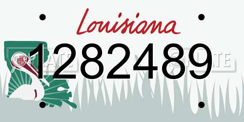 1282489 Louisiana License Plate