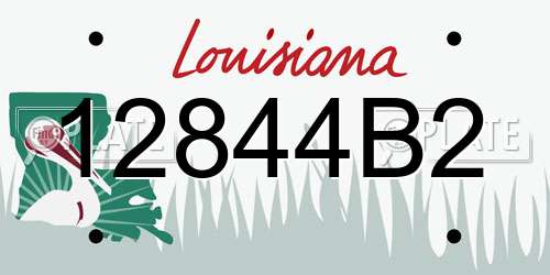 12844B2 Louisiana License Plate