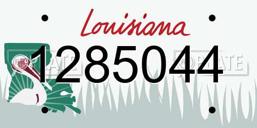 1285044 Louisiana License Plate
