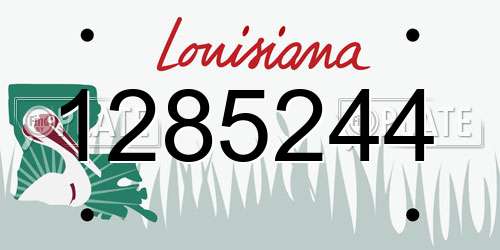 1285244 Louisiana License Plate