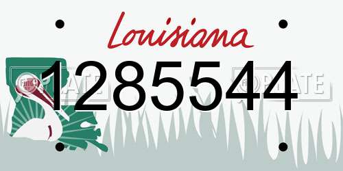 1285544 Louisiana License Plate