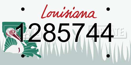 1285744 Louisiana License Plate
