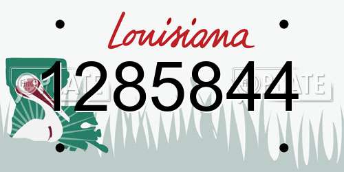 1285844 Louisiana License Plate