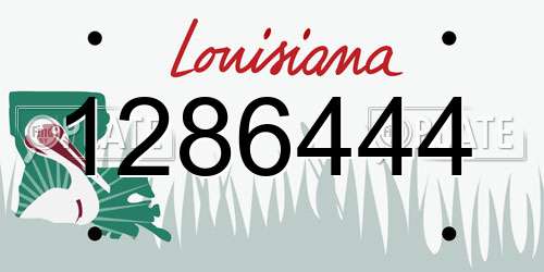 1286444 Louisiana License Plate