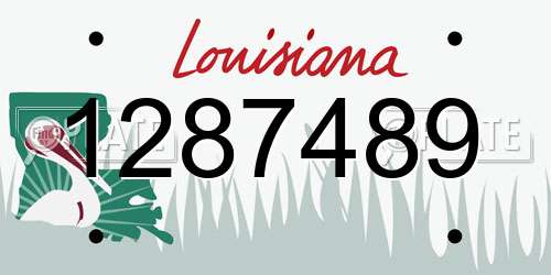 1287489 Louisiana License Plate