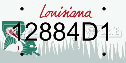 12884D1 Louisiana License Plate