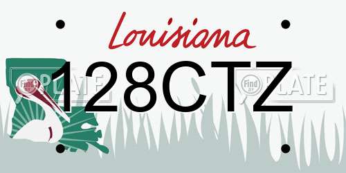 128CTZ Louisiana License Plate