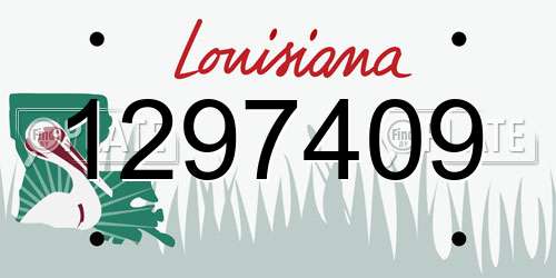 1297409 Louisiana License Plate