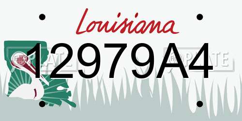 12979A4 Louisiana License Plate