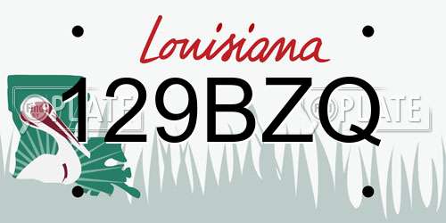 129BZQ Louisiana License Plate