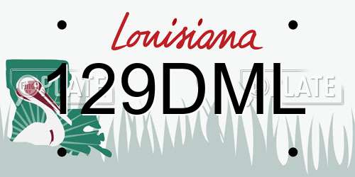 129DML Louisiana License Plate