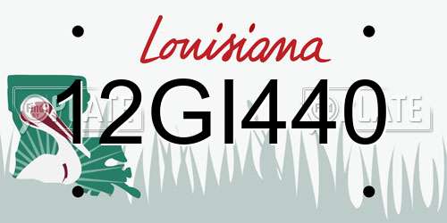 12GI440 Louisiana License Plate