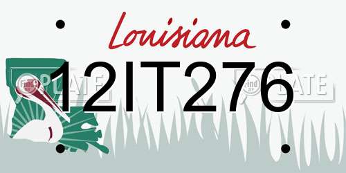 12IT276 Louisiana License Plate