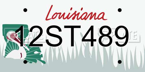 12ST489 Louisiana License Plate