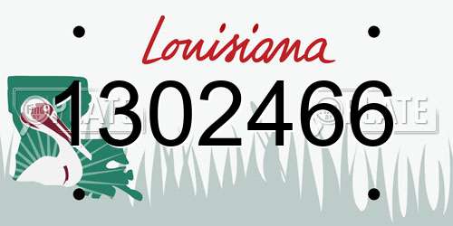 1302466 Louisiana License Plate