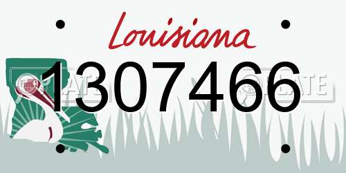 1307466 Louisiana License Plate