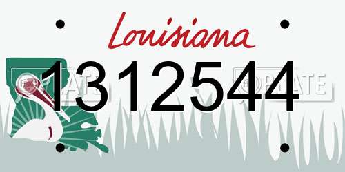 1312544 Louisiana License Plate