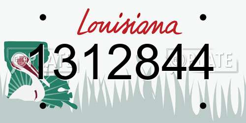 1312844 Louisiana License Plate