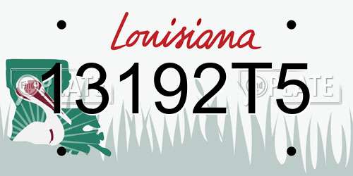 13192T5 Louisiana License Plate