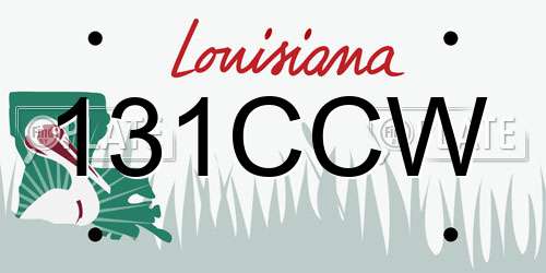 131CCW Louisiana License Plate