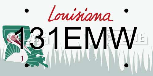 131EMW Louisiana License Plate