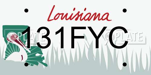 131FYC Louisiana License Plate