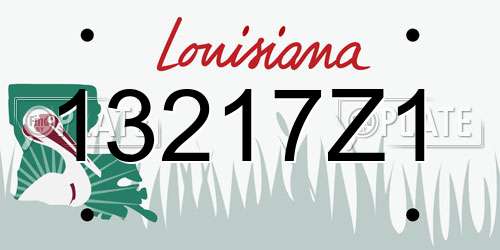 13217Z1 Louisiana License Plate