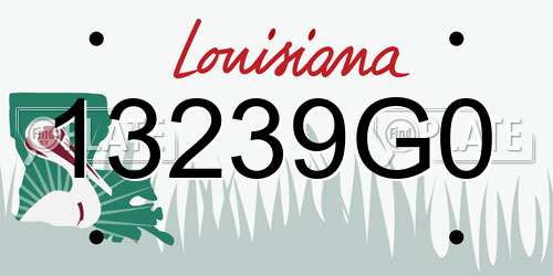 13239G0 Louisiana License Plate