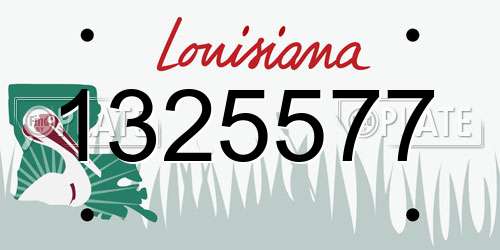 1325577 Louisiana License Plate