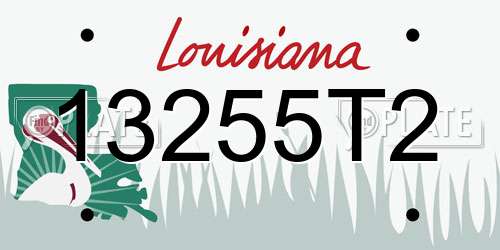 13255T2 Louisiana License Plate