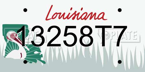 13258T7 Louisiana License Plate