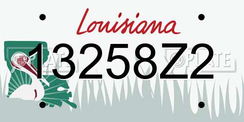 13258Z2 Louisiana License Plate