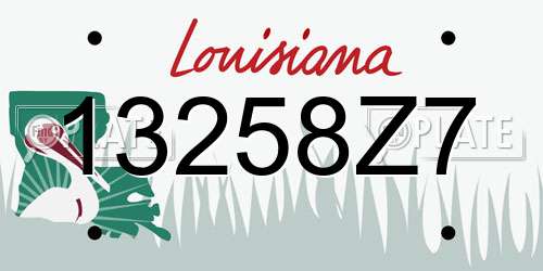 13258Z7 Louisiana License Plate