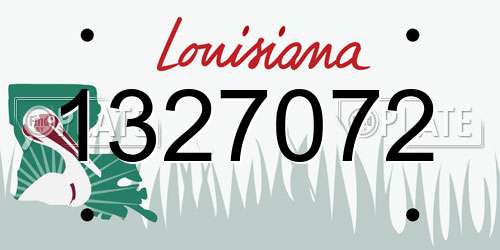 1327072 Louisiana License Plate