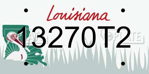 13270T2 Louisiana License Plate