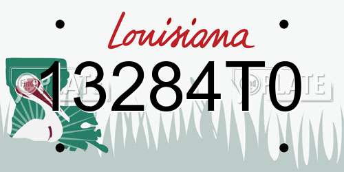 13284T0 Louisiana License Plate