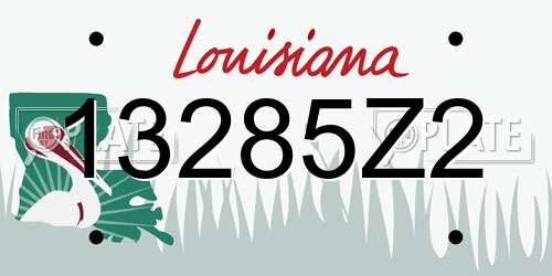 13285Z2 Louisiana License Plate