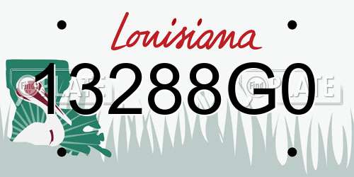 13288G0 Louisiana License Plate