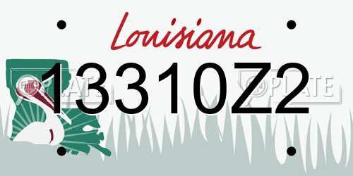 13310Z2 Louisiana License Plate