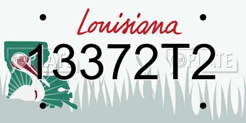 13372T2 Louisiana License Plate