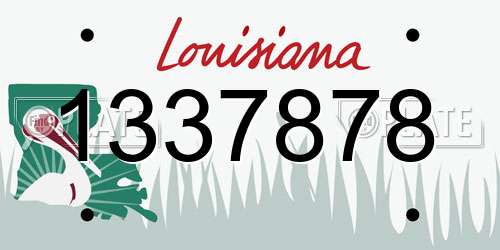 1337878 Louisiana License Plate
